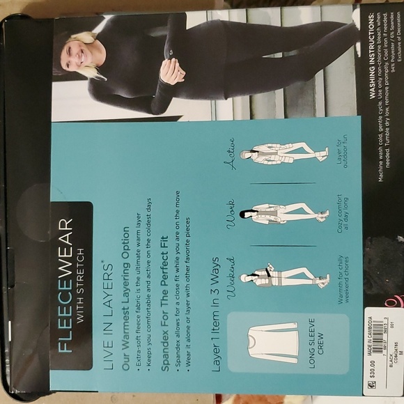 Cuddl Duds Fleecewear with Strtch Size M - Picture 2 of 3